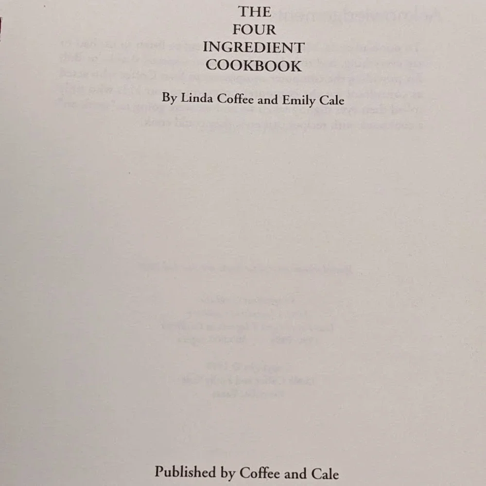 Cookbook Resources four ingredient